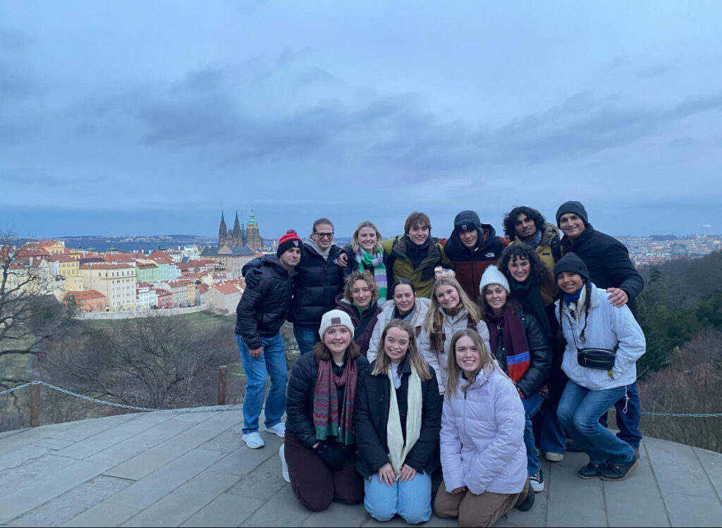 group of students in Prague