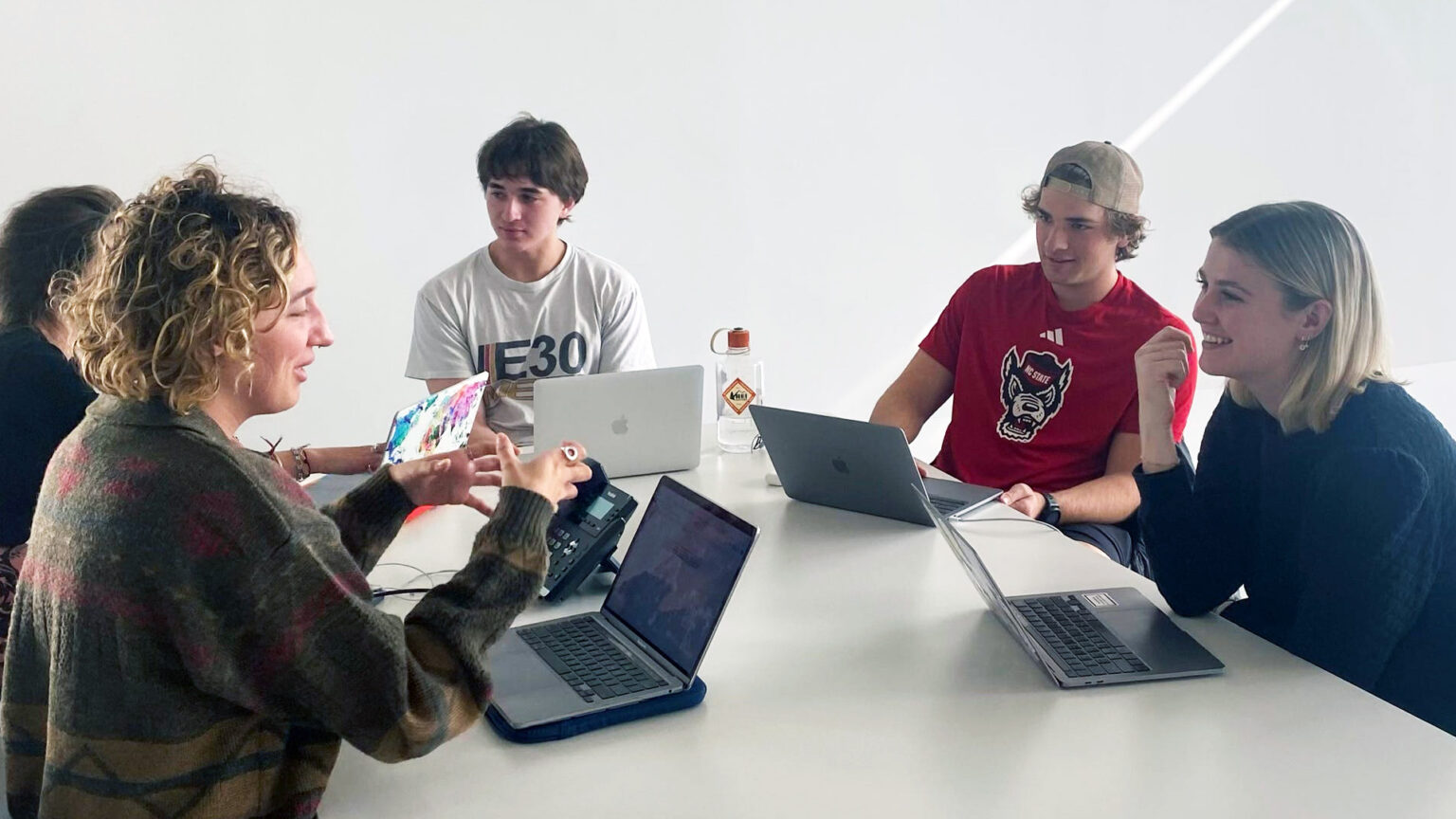 GLM students working on school work