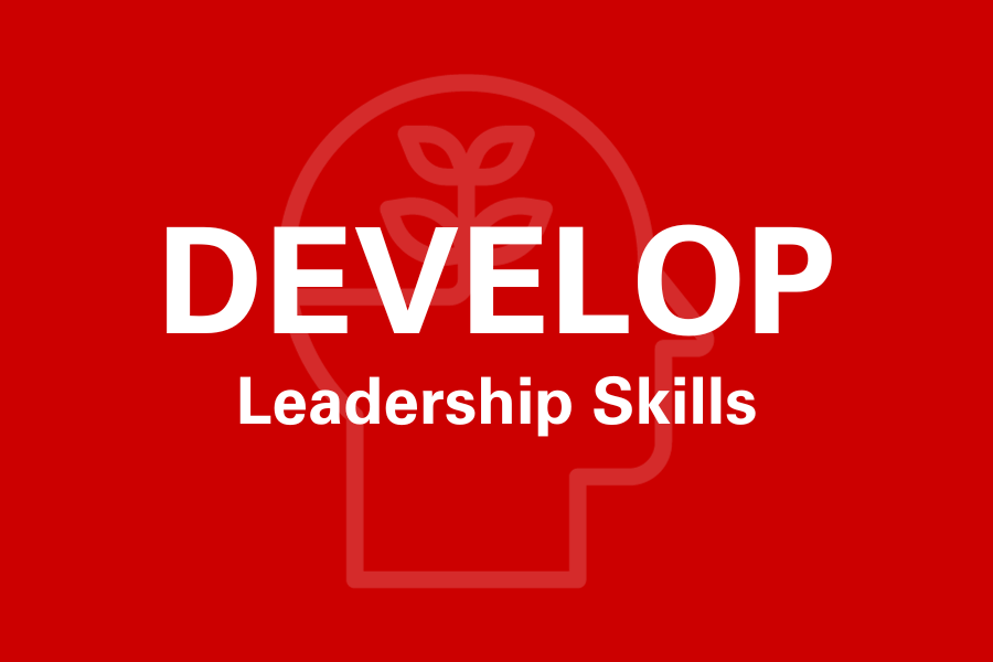 text that says "Develop Leadership Skills"