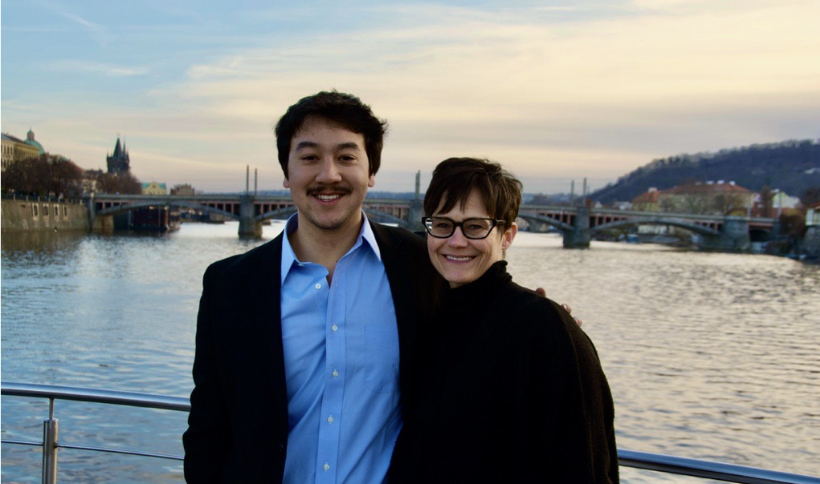 Shane Mai and Shelton Leadership Center Director Debbie Acker
